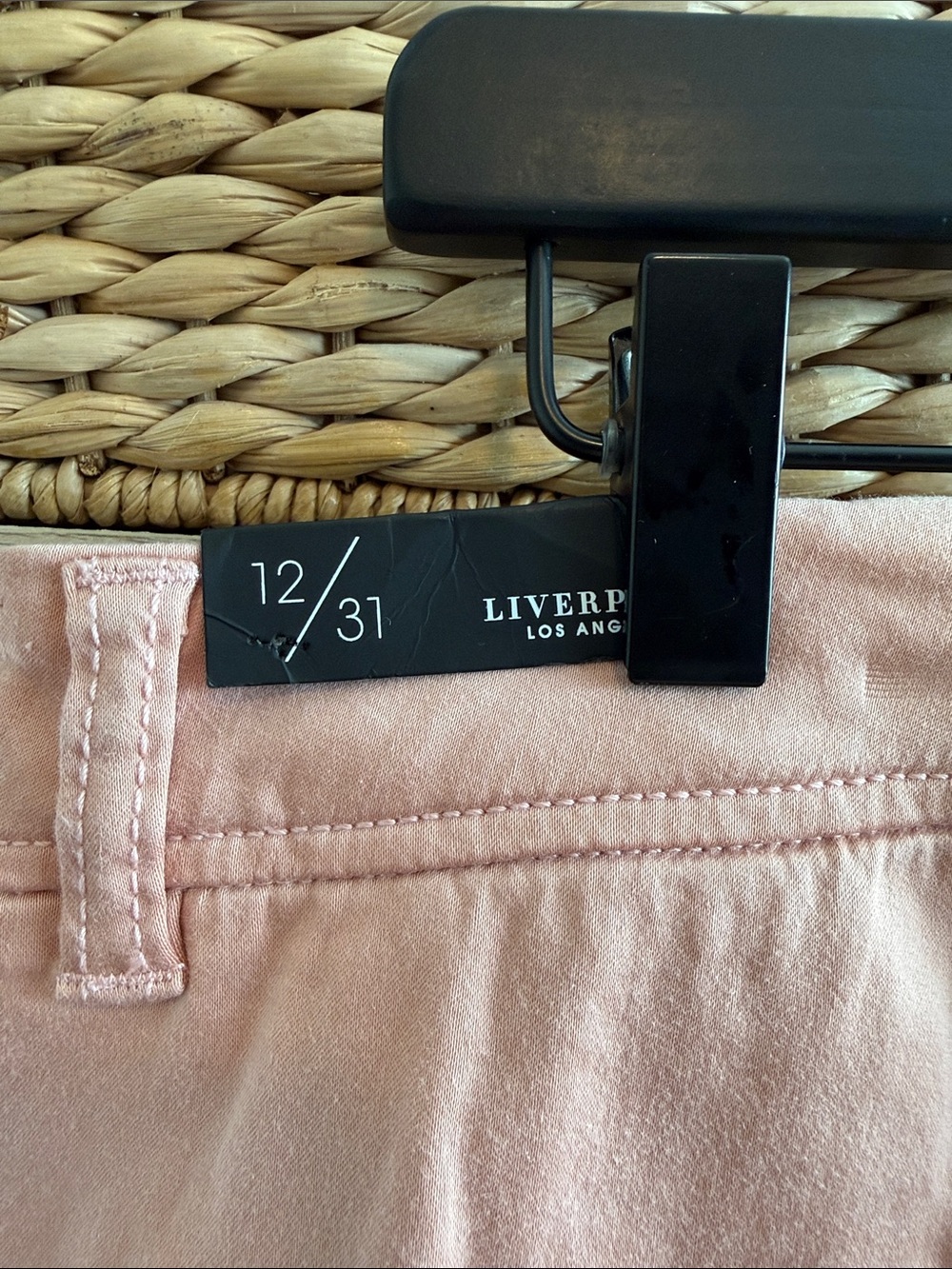 NWT Liverpool High-Rise Ryder Straight Leg Bombay Pink Trouser Pants, 12/ 31 - Picture 6 of 9